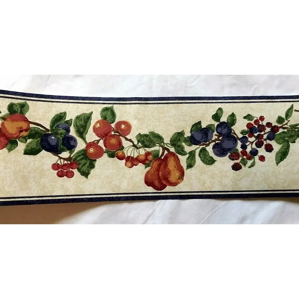 Vintage Longaberger Fruit Medley Wallpaper Border 4 Rolls 60 Ft NEW Y2K